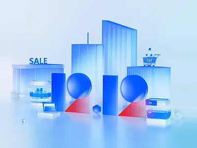 2022 Double 12 Shopping Carnival 3d animation graphic design motion graphics