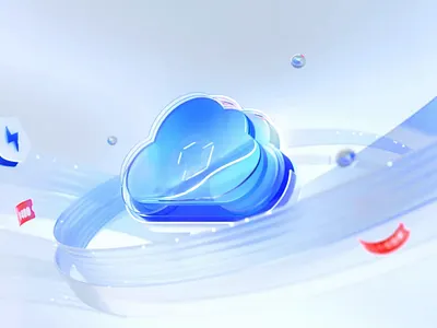 AI Cloud illustration 3d animation graphic design motion graphics
