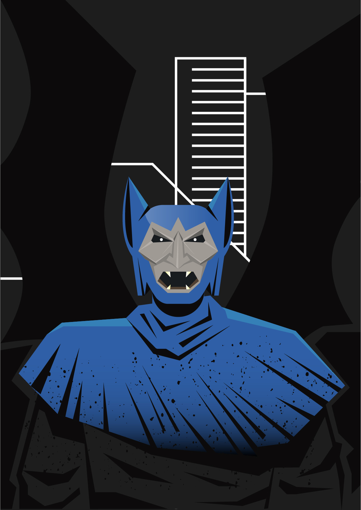 Batman america bat batman black blue comic dc digital fly hero icon illustration minimal multiverse superhero texture vector