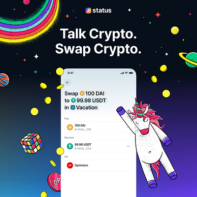 Status — Your Crypto Wallet animation app branding crypto cypto wallet illustration marketing ui ui design wallet app web3