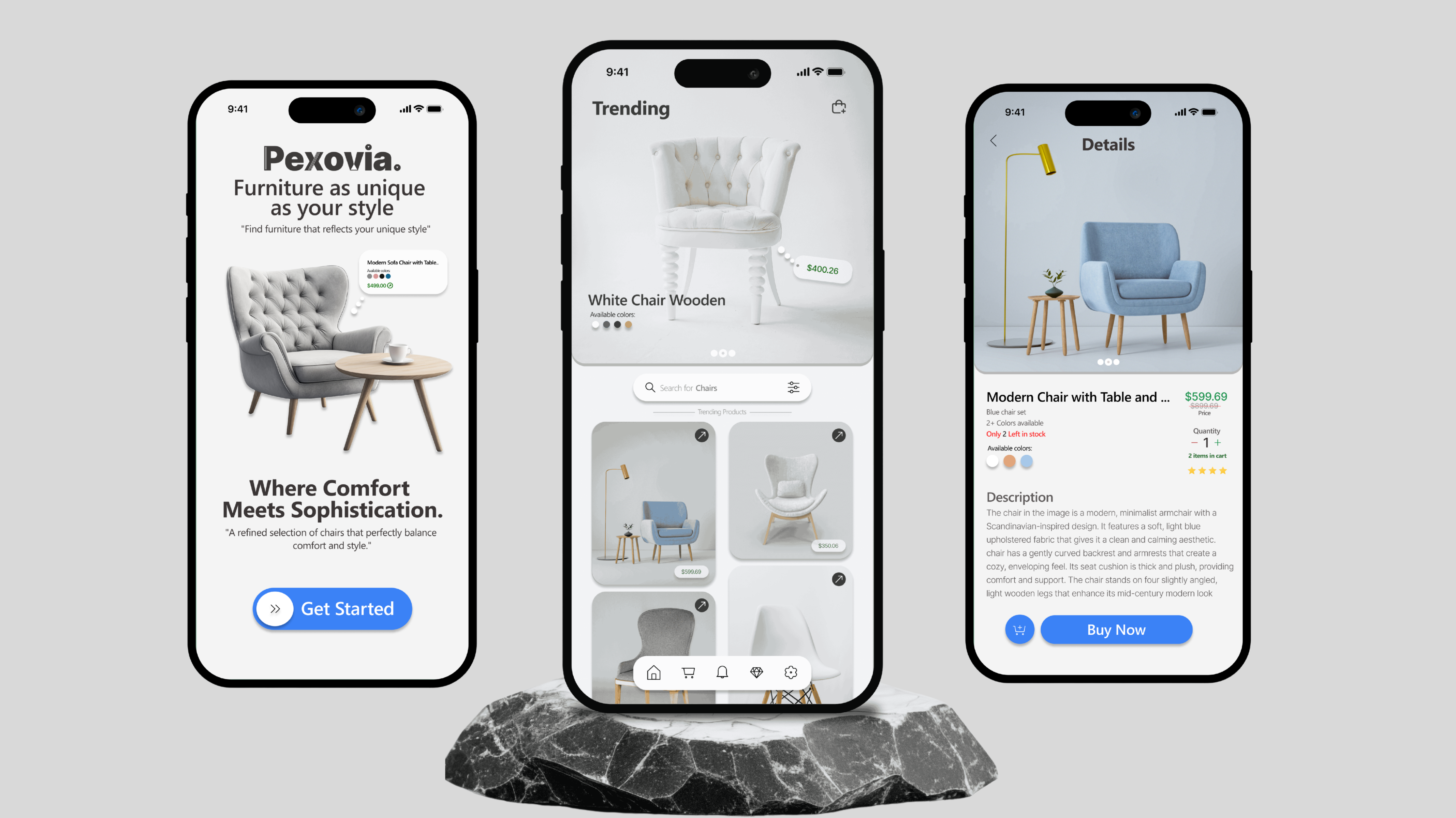 Example of Minimalist Furniture App Visualize.