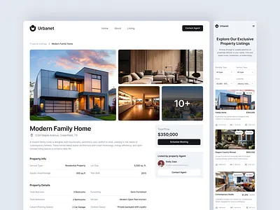 Urbanet Listings Page – Real Estate Website UI Figma cross deviceux figma template home finder ui listing experience listing page mobile first ui modern property site property details real estate ux responsive web design ui design system ui inspiration ui showcase ui trends ux consistency ux real estate visual cohesion