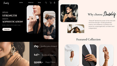SheWolf - A Jewelery Shop Website e commerce ui ux website