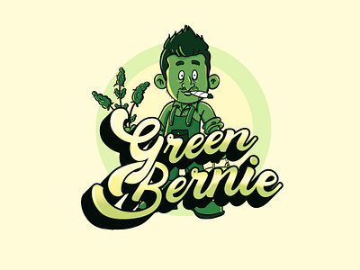 Green Bernie Illustration california cannabis cbd dispensary graphicdesign grow grower illustration legal logo medicated rosin vector weed