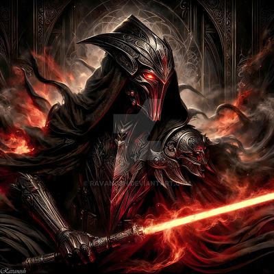 Darth Thalos, the Veiled Specter 2d armordesign characterdesign cinematic conceptart darth detailed digital intense intricatedetails lightingeffects ominous powerful scifi scififantasy sith starwars vibrant vivid