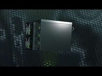 3D Animation - Minner 3d 3d art blender crypto dark design floating green hexagon illustration mograph motion graphics neon product