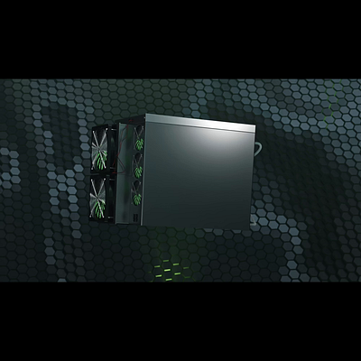 3D Animation - Minner 3d 3d art blender crypto dark design floating green hexagon illustration mograph motion graphics neon product