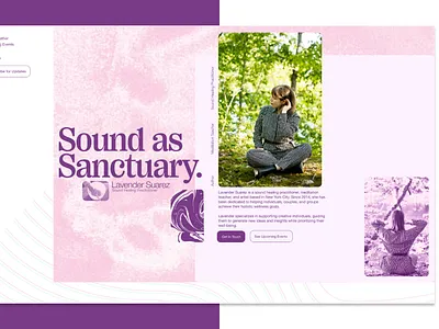 Sound Healing with Lavender Website branding design ux web design
