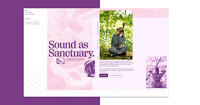 Sound Healing with Lavender Website branding design ux web design