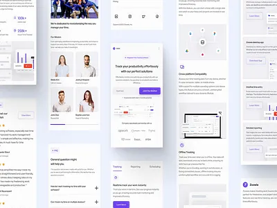 Zoowie - SaaS Time Tracker Mobile Responsive agency animation design development figma framer landing page landing page template nocode nocode development saas saas dashboard saas landing page shopify time tracker ui ui kit uipaste webflow website theme