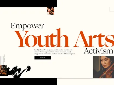 Brooklyn Youth Arts & Justice Website branding web design