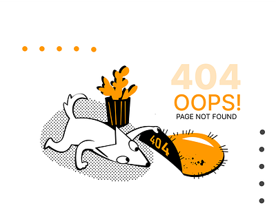 Cute Weekly Warm-up 🐕 404 page 404 creative design dog website figma graphic design ideas illustration inspiring playoffs ui weekly rebound