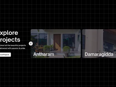 Interior Design Website: Projects Slider design thinking human centred design illustration portfolio website ui ui design ux design website design