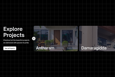 Interior Design Website: Projects Slider design thinking human centred design illustration portfolio website ui ui design ux design website design