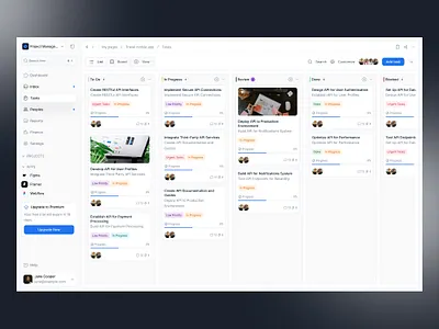 Task Management Kanban Board web design