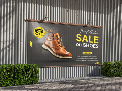 Shoe Sale Banner Design – Bold, Clean & Eye-Catching adobe illustrator adobe photoshop advertising branding design graphic design graphic designer illustration lamia akter ui visual design