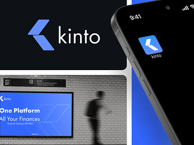 kinto — visual identity (revamp) bento bento grid brand brand identity branding design fintech graphic design grid identity kinto logo logo design logo revamp neobank product design startup visual identity