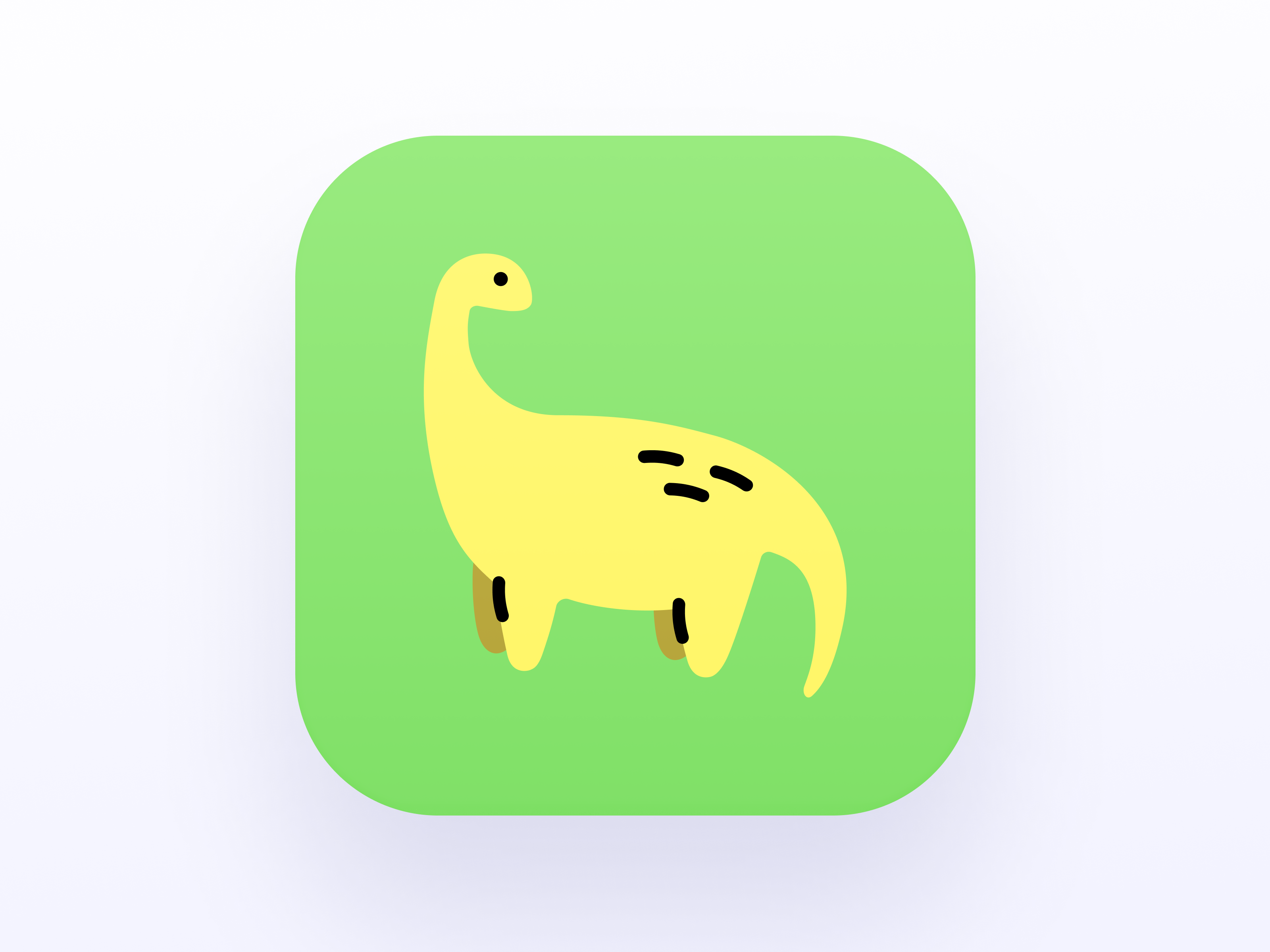 Dino- iOS App Icon app brontosaurus dinosaur graphic design icon ios