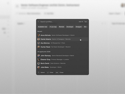 Command menu — Zoma UI clean command command menu menu minimal modal overlay product design saas search ui ui design ux ux design