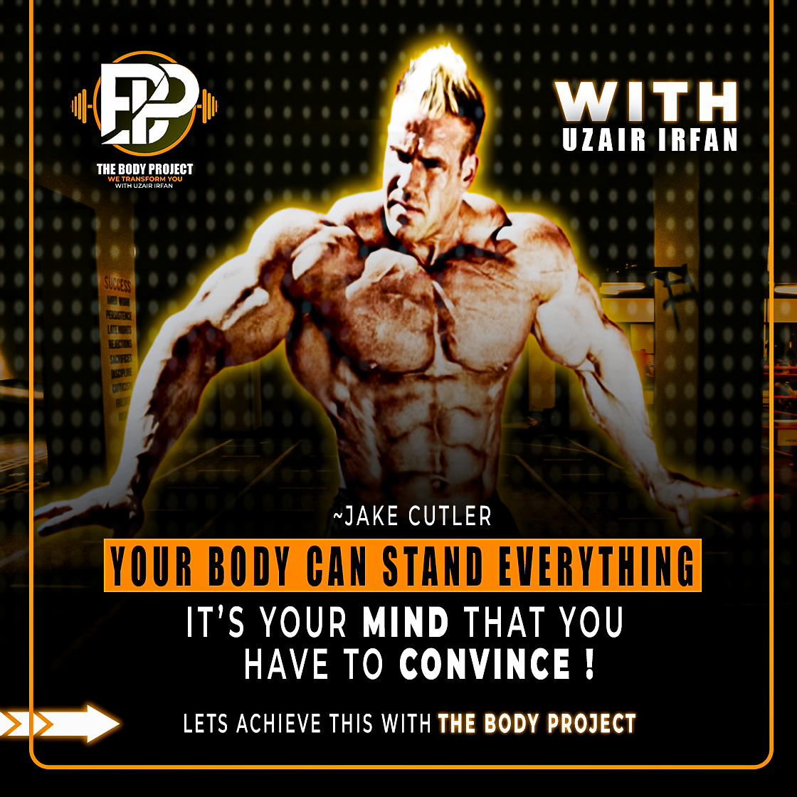 THE BODY PROJECT JAY CUTLER AHH DESIGN 💀🗣️ body building facebook post famous quote fitness fitness influence graphic design high quality design instagram post jay cutler social media design