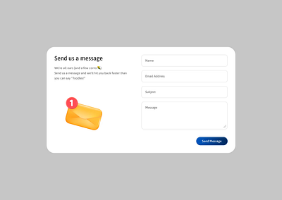 Contact Us Form design ui ux