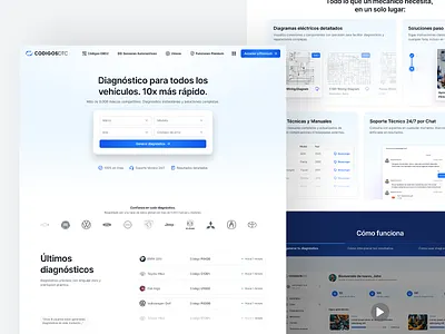 CodigosDTC - Landing Page bento grid dashboard figma framer landing page mechanic page design ui ui design ux ux design web design website