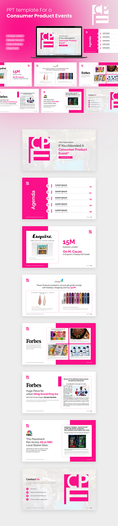Vibrant & Modern PPT Template for Consumer Product Events visual content