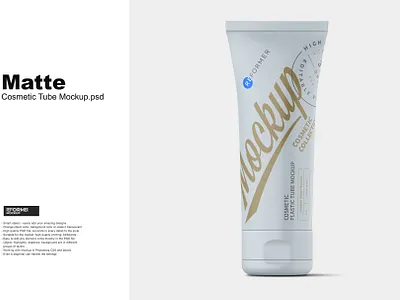 Matte Cosmetic Tube Mockup design food illustration mock up mockup package packaging psd template