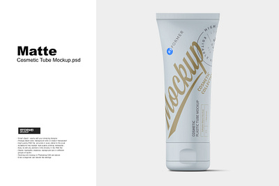 Matte Cosmetic Tube Mockup design food illustration mock up mockup package packaging psd template