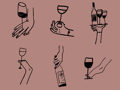 Wine bar Social media icons icon set icons illustration photoshop texture wine wine bar