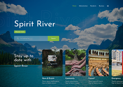 Landing page design concept for a Town! best landing page design how to build a landing page how to create a landing page landing page landing page design landing page example landing page template landing page tutorial river town spirit river spirit tiver town town town landing page town river town website
