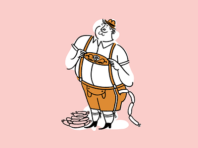 Is that a sausage in your pocket or... ??? 🌭 design doodle funny german illo illustration lol pocket sausage sketch