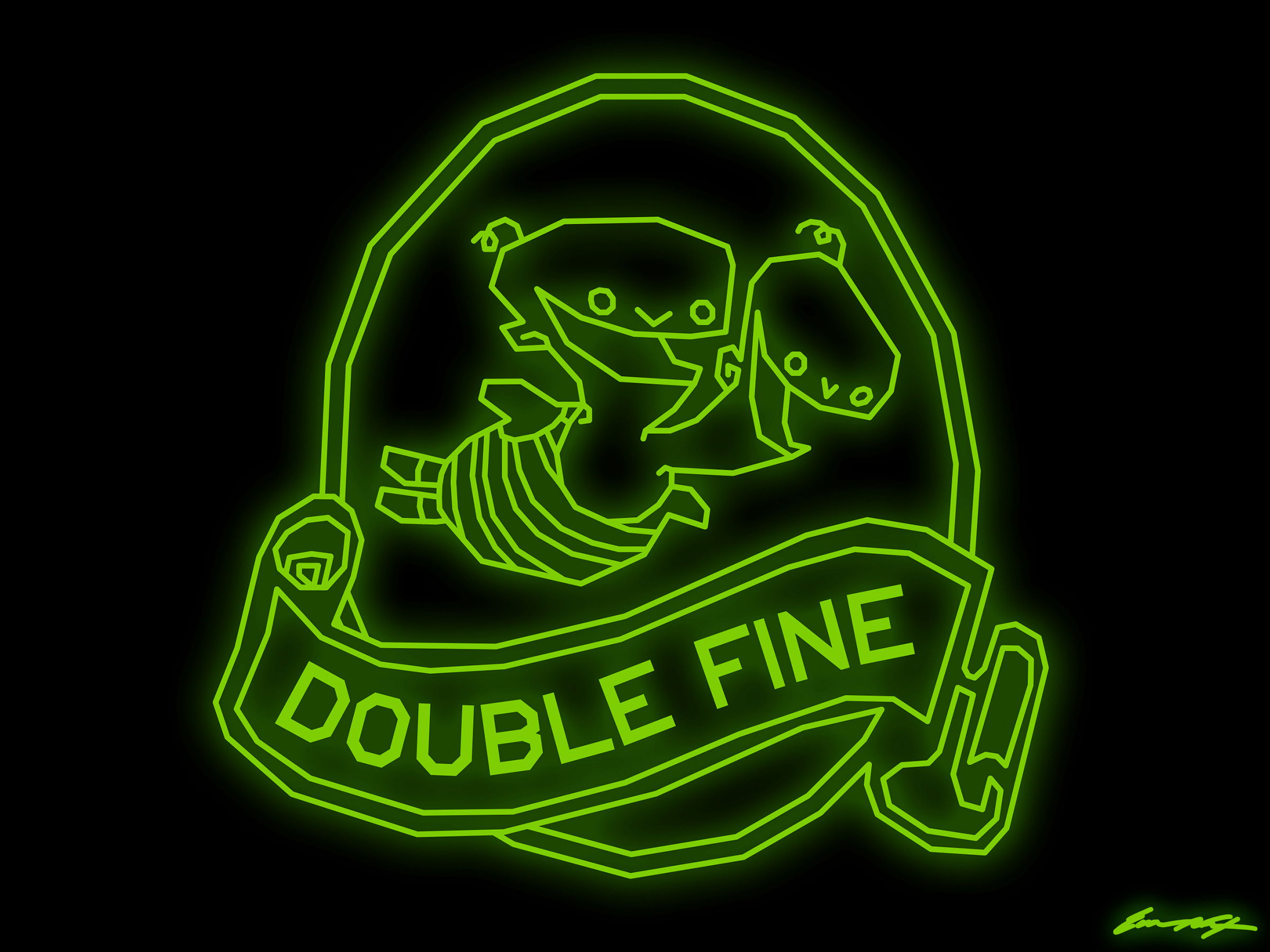 Double Fine [Vectrex Logo] costume quest double fine full throttle grim fandango logo psychonauts tim schafer vectrex