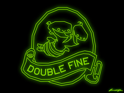 Double Fine [Vectrex Logo] costume quest double fine full throttle grim fandango logo psychonauts tim schafer vectrex