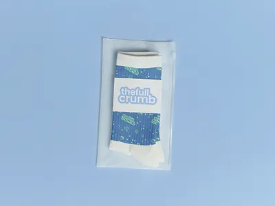 Branded Socks? The Full Crumb boutique design brand identity branded merch cookie logo funky socks logo design raleigh marketing logo raleigh nc sock logo socks
