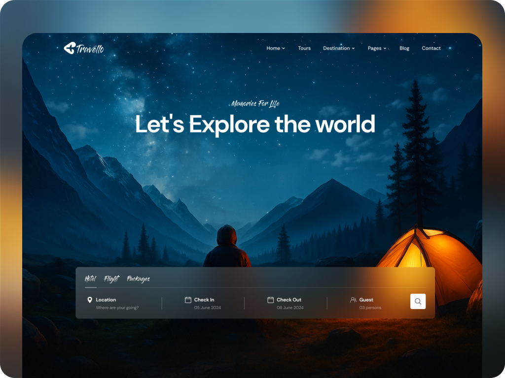 Travel & Tour Booking landing page home page landing page trave agency ui ux travel agency travel agent travel and tour website travel landing travel landing page design travel tour travellers ui ux web web design website