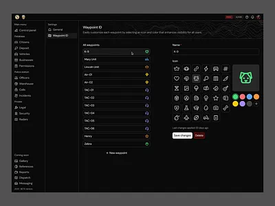 Waypoints Settings · Koala UI dashboard modal product design progress settings steps ui design user interface ux design uxui