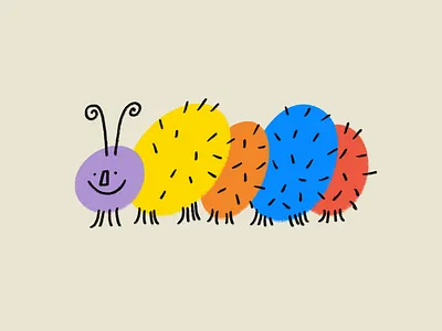 Feelin' like a snack 🐛 catepillar design doodle funny illo illustration lol rainbow sketch snack