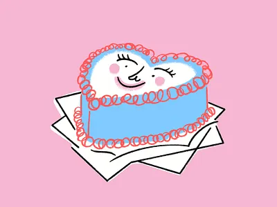 The sweetest face you'll ever eat 🍰 cake design doodle face funny illo illustration lol sketch