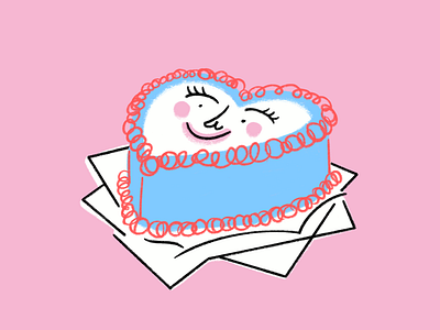 The sweetest face you'll ever eat 🍰 cake design doodle face funny illo illustration lol sketch