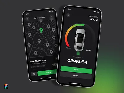 Car Parking Mobile App - Design Concept appdesign carparking darkui mobile mobile app mobile app design mobileui mobileux parking parking app product design productui productux serviceapp servicedesign uidesign uxdesign