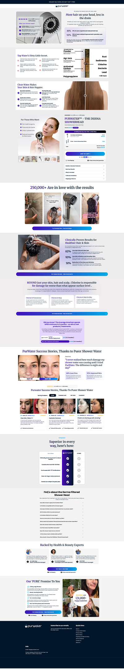 Purify Water - Funnelish clone figma clone funnelish design designing funnel figma figma to funnelish funnel funnelbuilder funnelish landing page product page sales funnel
