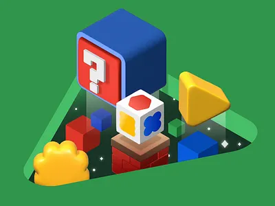 Google Play Monthly Game Picks 3d apple arcade branding dimension fantasy games gaming google illustration illustrator nintendo technology vector