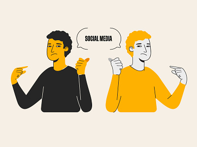 Social media beige black sketch
