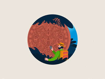 Discovery Mexico azteca blue maya mexico sketch
