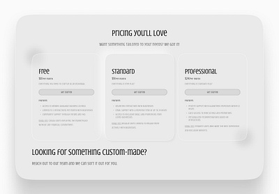 Pricing Section Design crypto website design crytpo marketplace design dark mode website design defi inspiration e commerce website design futuristic design futuristic ui design glassmorphism design landing page design light mode design nft marketplace design nfts platform design inspiration pricing section pricing section ui pricing section ui design saas website design web3 design website design inspiration website section
