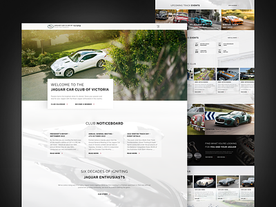 Revamped Design for the Jaguar Car Club of Victoria's Website design graphic design logo ui ux