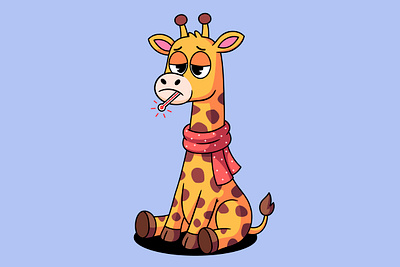 Cartoon Fever Animals branding cartoon character colorful cute design fever graphic design illustration logo sick ui