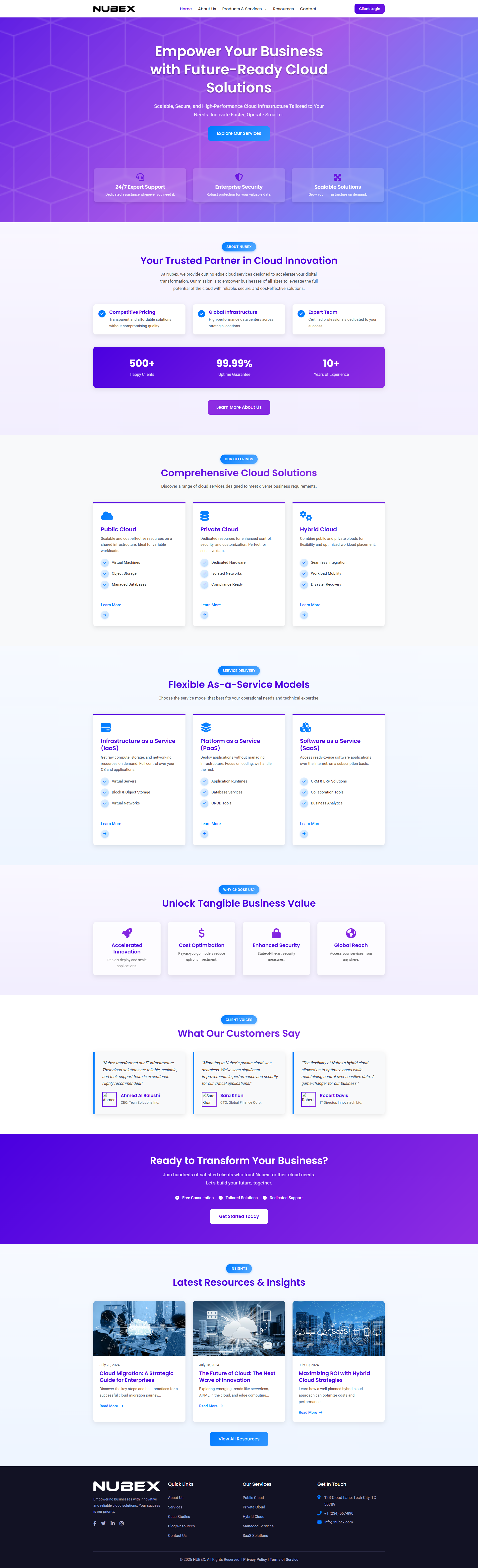 Landing Page Design marketing page