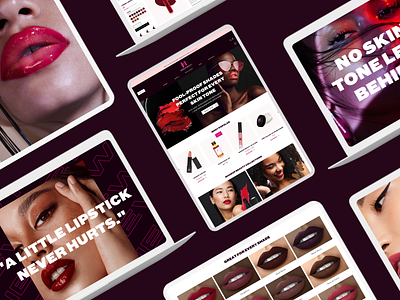 Madeup Beauty Web Design beauty ecommerce female feminine makeup makeup web design makeup website design mobile design purple responsive website shopify skincare web design website design